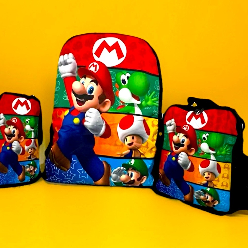 COPY - Super Mario Themed Bags 3 Pieces Set